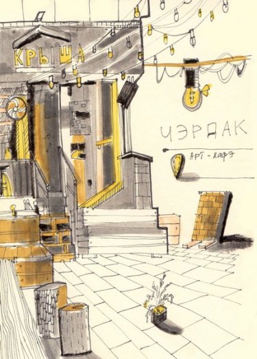 Открытка Cardsi -  Кафе Чердак, г. Минск №2031