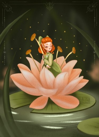 Открытка - Дюймовочка №4407