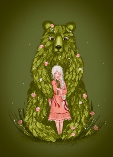 Открытка - Медведь №4419