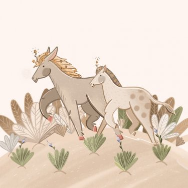 Открытка Cardsi - Horse family №2353