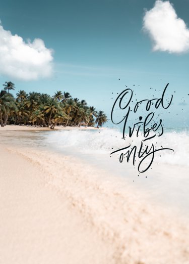 Открытка  - Good vibes only №3617