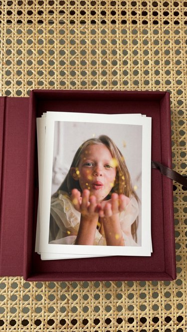 Коробка для хранения фотографий Fabric (бежевый, изумруд, серый)