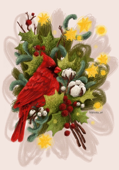 Открытка - Кардинал №4109