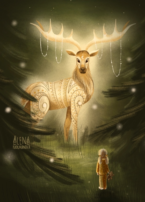 Открытка - Олень №4420