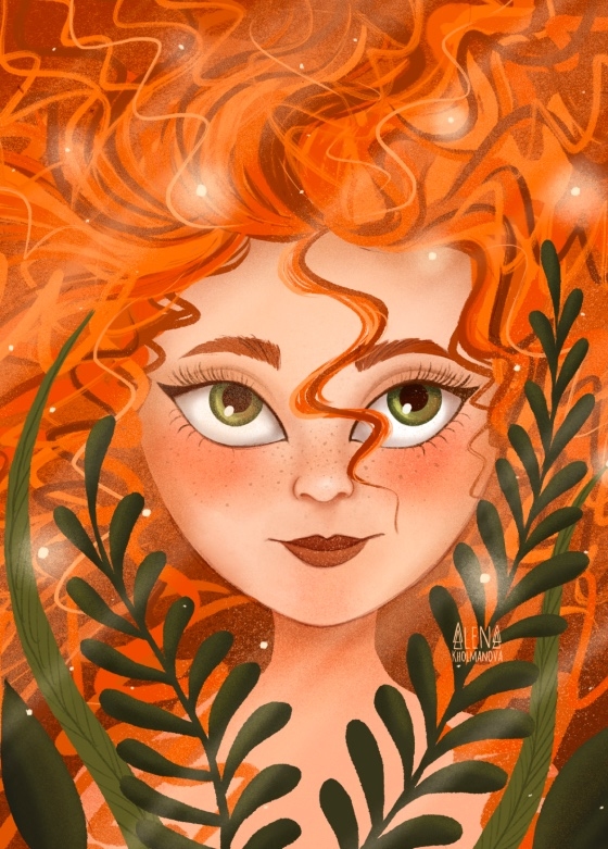 Открытка - Рыжая №4425